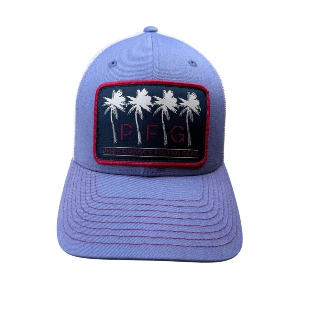 Columbia PFG Womens‎ Purple Palm Tree Trucker Hat Mesh Snapback Adjustable NEW